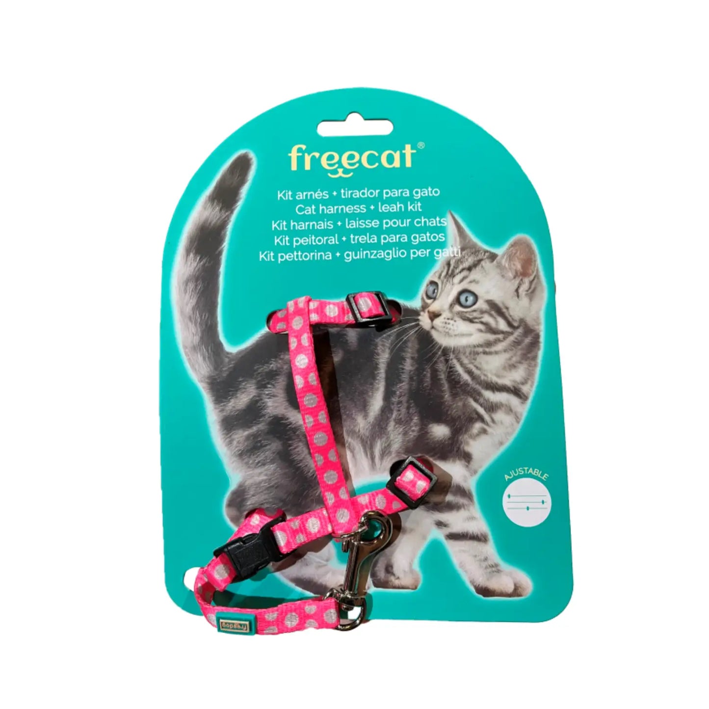 Kit Arnés + Correa Para Gatos 10mmx22/32cm 10mmx120cm Freedog - Mejor Precio - Mascotas Ávila