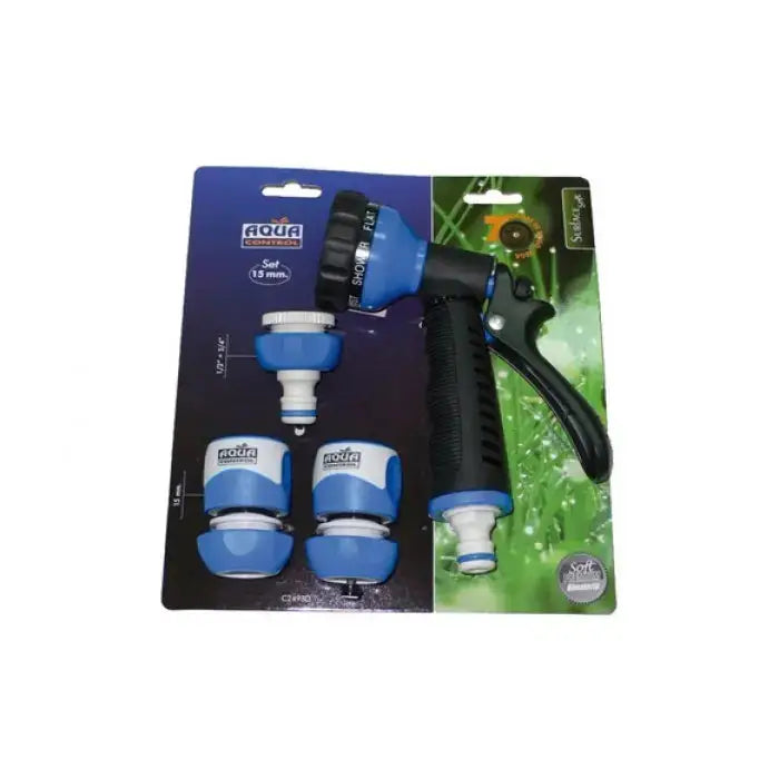 Pistola Riego 7 Posiciones+Conectores 15Mm Verde Aqua Control - Mejor Precio - Mascotas Ávila