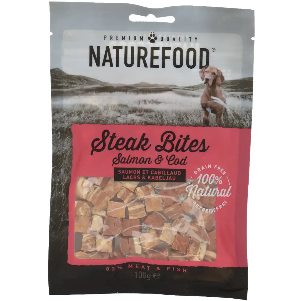 Snack Dog Naturefood Steak Bites Salmón 100 g NATUREFOOD