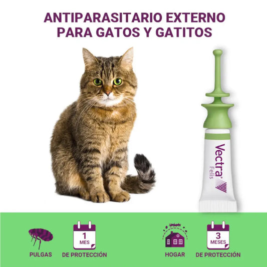 Vectra Gato 0,6-10 kg 3 Pipetas Antiparasitarias para Gatos