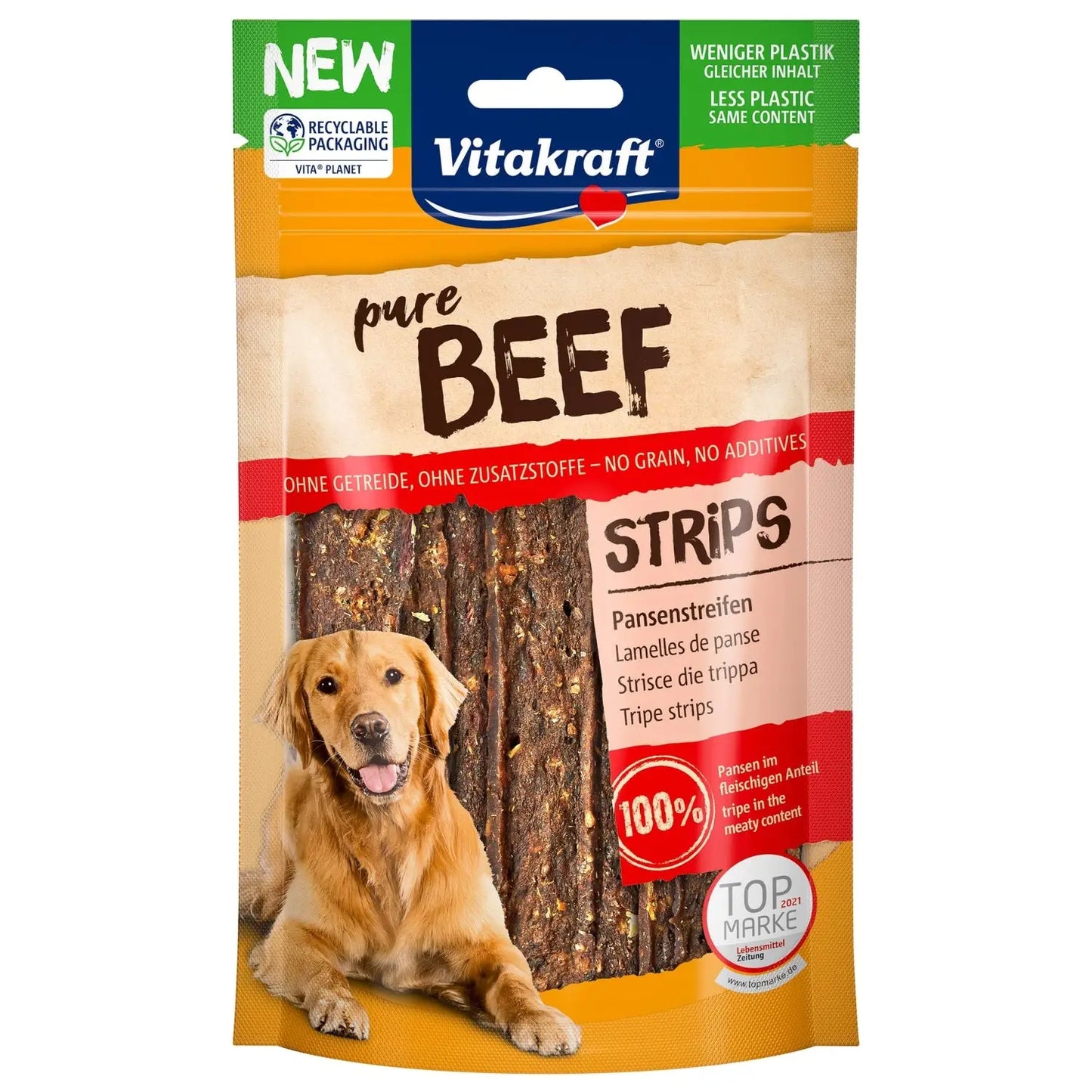 Vitakraft Pure Beef Tiras de Ternera 80gr - Mejor Precio - Mascotas Ávila