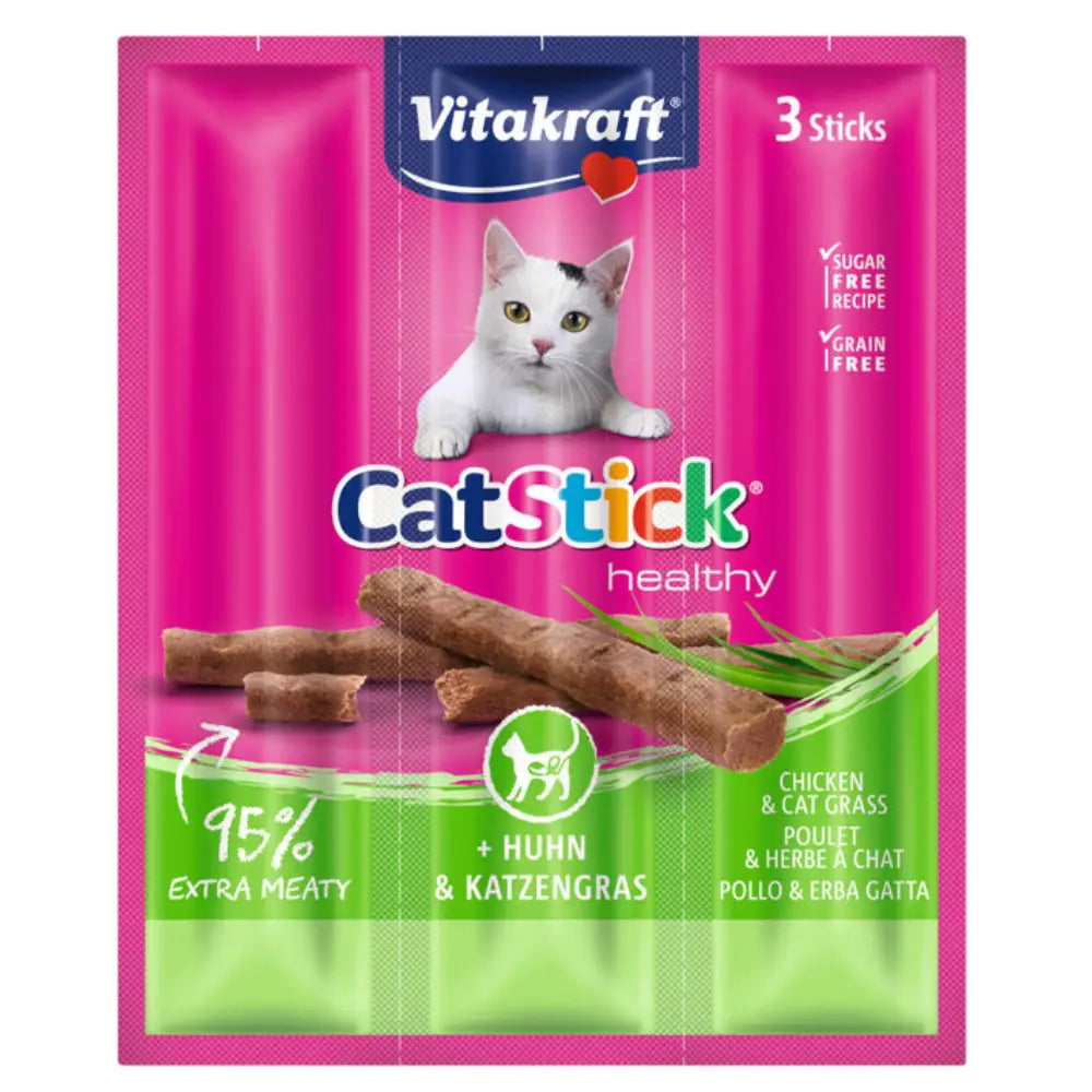 Vitakraft Cat Stick Mini Pollo y Hierba Gatera VITAKRAFT