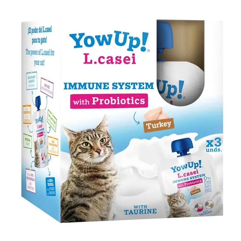 YOWUP YOGUR CON PROBIÓTICOS L.CASEI PAVO PARA GATOS 85GR PACK 3 - Mejor Precio - Mascotas Ávila