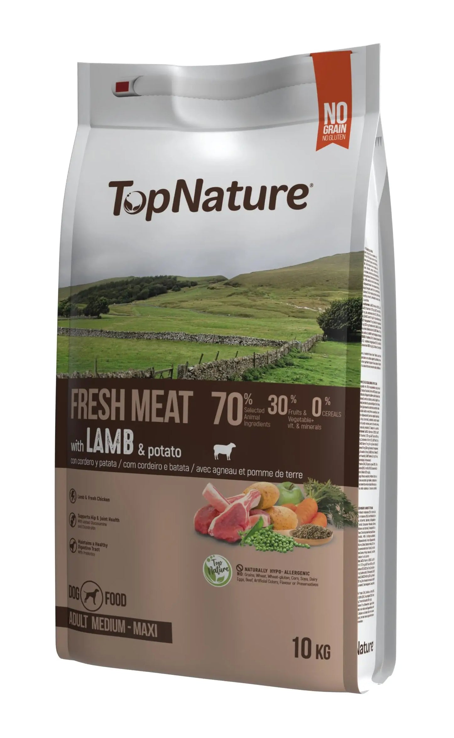 Top Nature Cordero Medium-Maxi 10Kg.