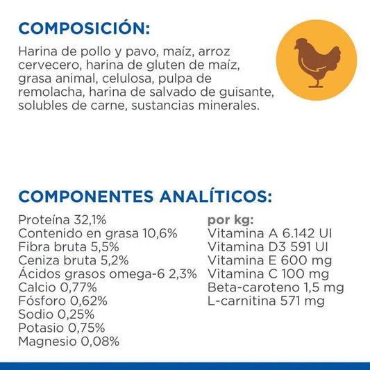 Hill'S Science Plan Adult Light Pollo 10 kg Alimento para Gatos