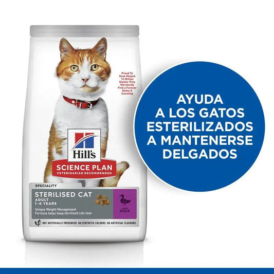 Hill'S Young Adult Sterilised Cat Pato 3 kg Alimento para Gatos