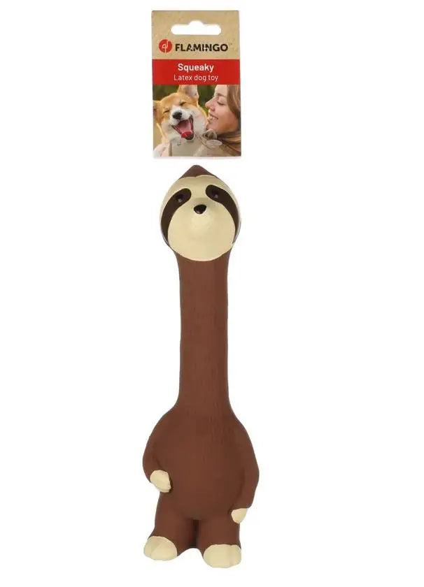 JUGUETE PERRO LATEX DEMBA L MARRON 8,4x6,8x27,2CM