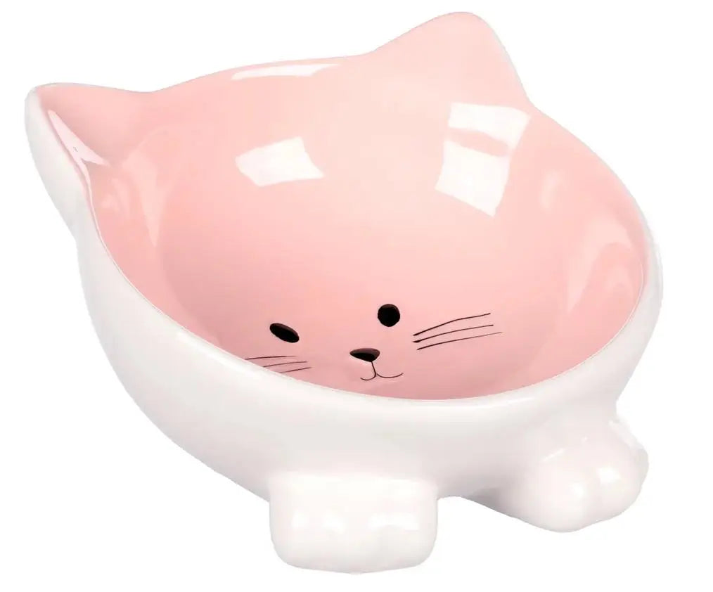 COMEDERO GATO CERAMICA PUZI ROSA 125ML