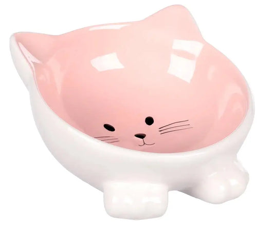 COMEDERO GATO CERAMICA PUZI ROSA 125ML