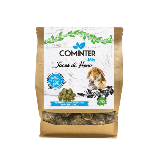 Cominter Mix Tacos de Heno 1,3 kg Snack 100% Natural para Roedores COMINTER