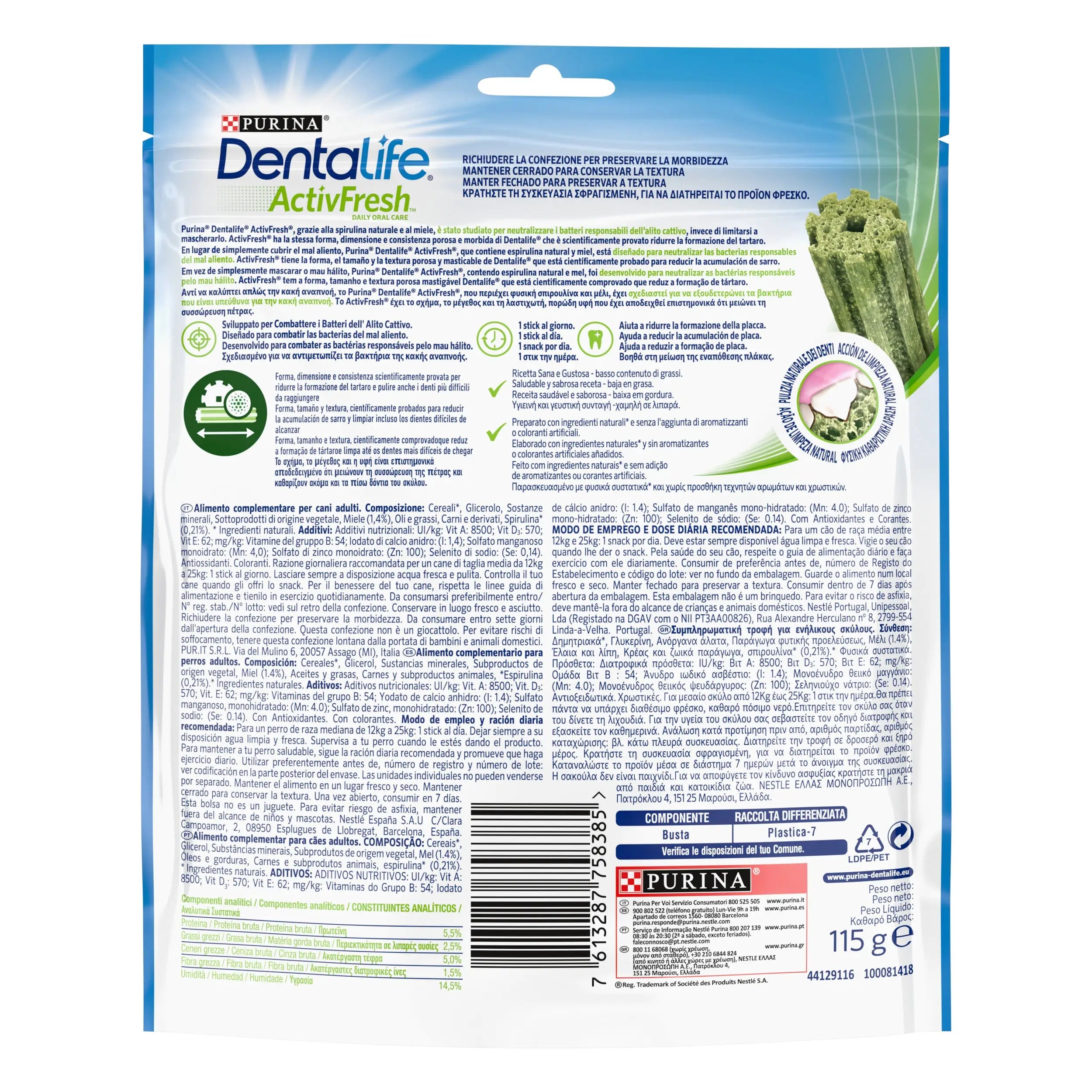Dentalife Activfresh Dog Medium 5 Sticks DENTALIFE