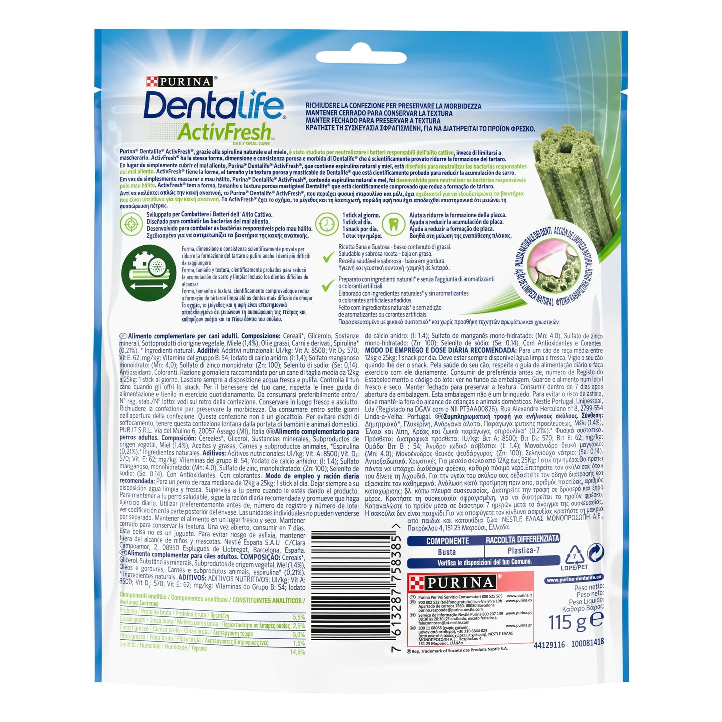Dentalife Activfresh Dog Medium 5 Sticks DENTALIFE