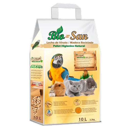 Pellet Higiénico Natural Lecho Viruta Granulada Biosan - Mejor Precio - Mascotas Ávila