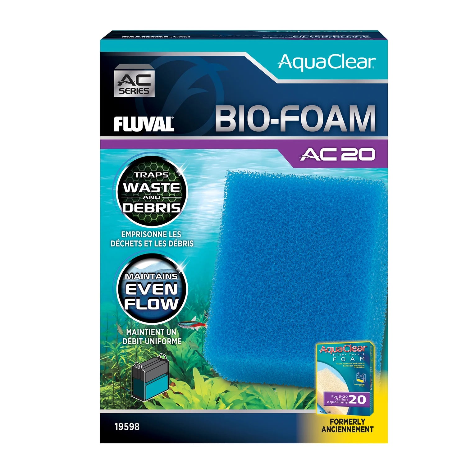 Bio-esponja azul para filtro AquaClear Fluval AC-20 AQUACLEAR Mascotas-Ávila