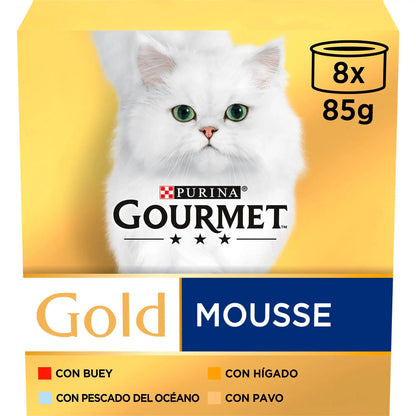 Gourmet Gold Mousse Pack Surtido 8x85 g PURINA