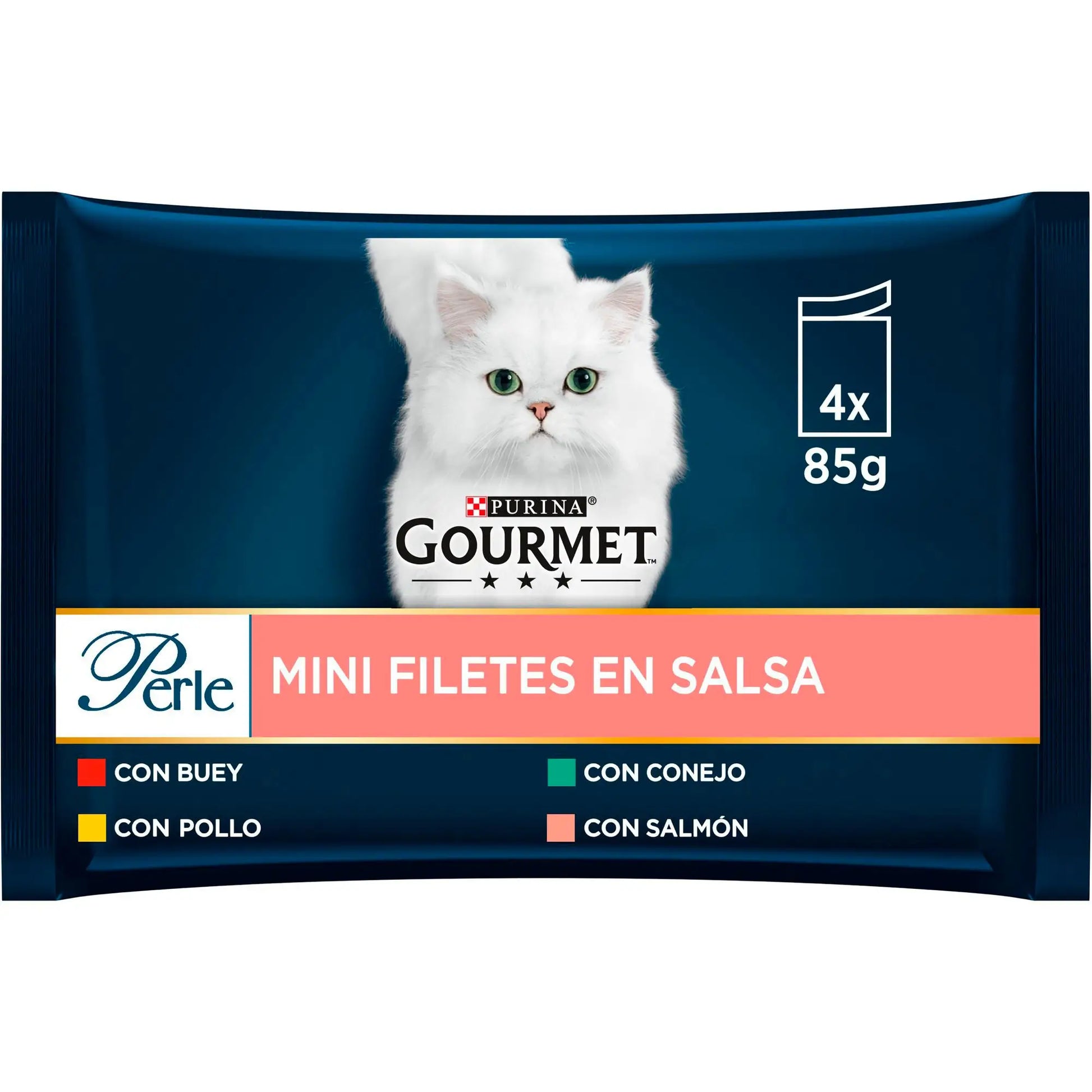 Gourmet Perle Filetes Salsa Pack 4X85 g PURINA