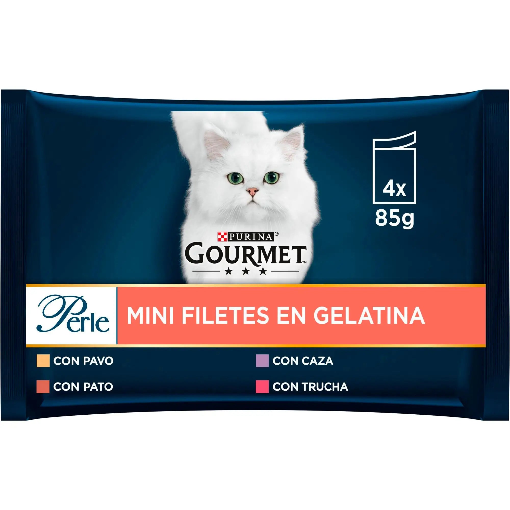 Gourmet Perle Filetes Gelatina Surtido Pack 4x85 g PURINA