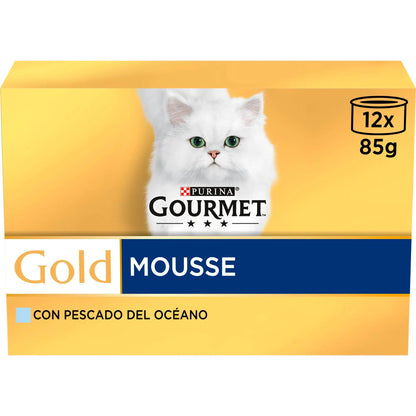 Gourmet Gold Mousse Pescado Océano Pack 12x85 g PURINA