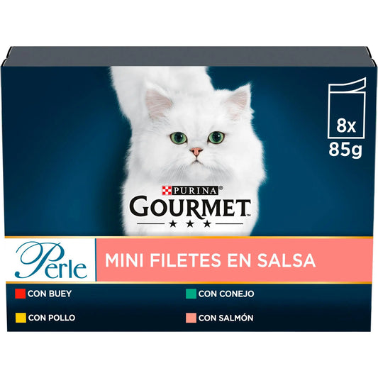 Gourmet Perle Filetes Salsa Surtido Pack 8X85 g PURINA