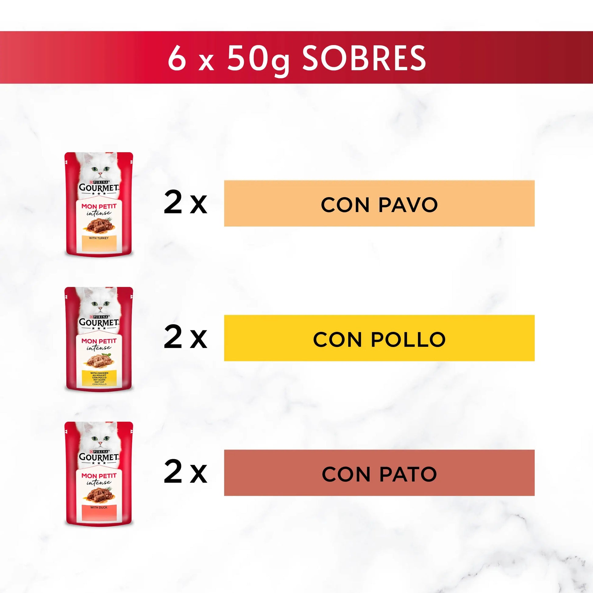 Gourmet Mon Petit Aves Pack 6X50 g PURINA