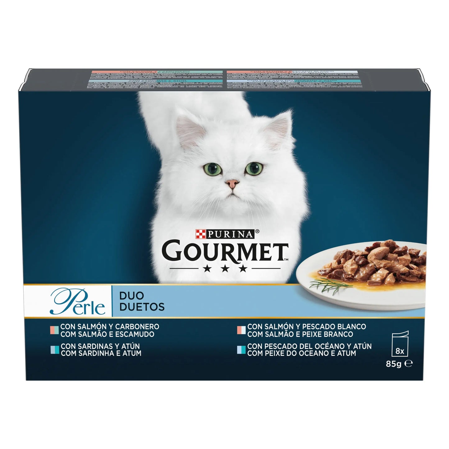 Gourmet Perle Finas Láminas Pescados Pack 8X85 g PURINA