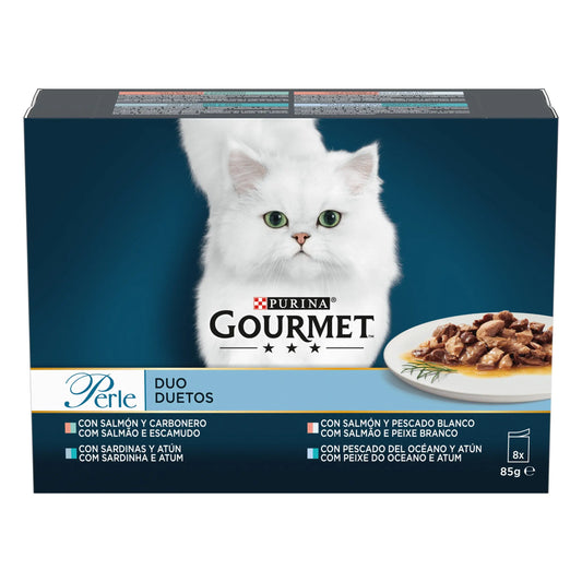 Gourmet Perle Finas Láminas Pescados Pack 8X85 g PURINA