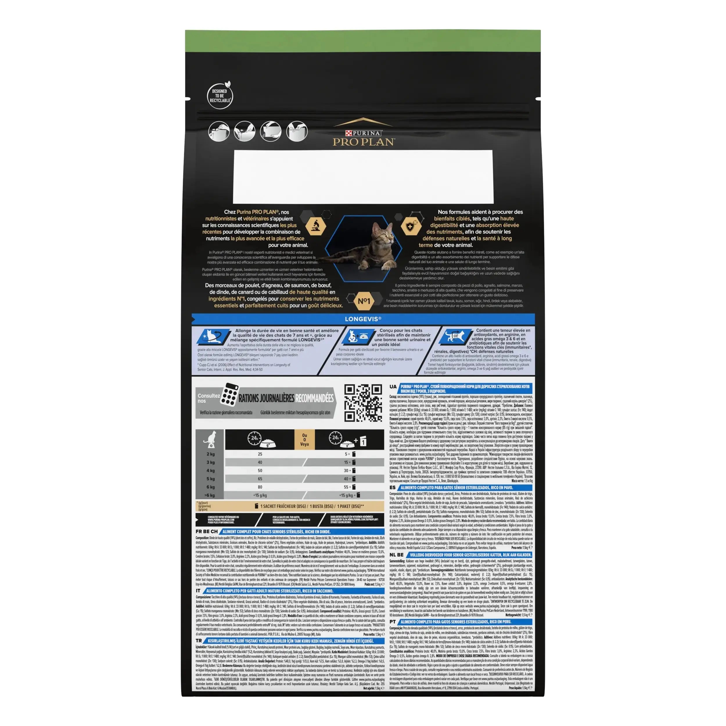 Pro Plan Cat Sterilized Senior 7+ Pavo 1,5 kg PURINA