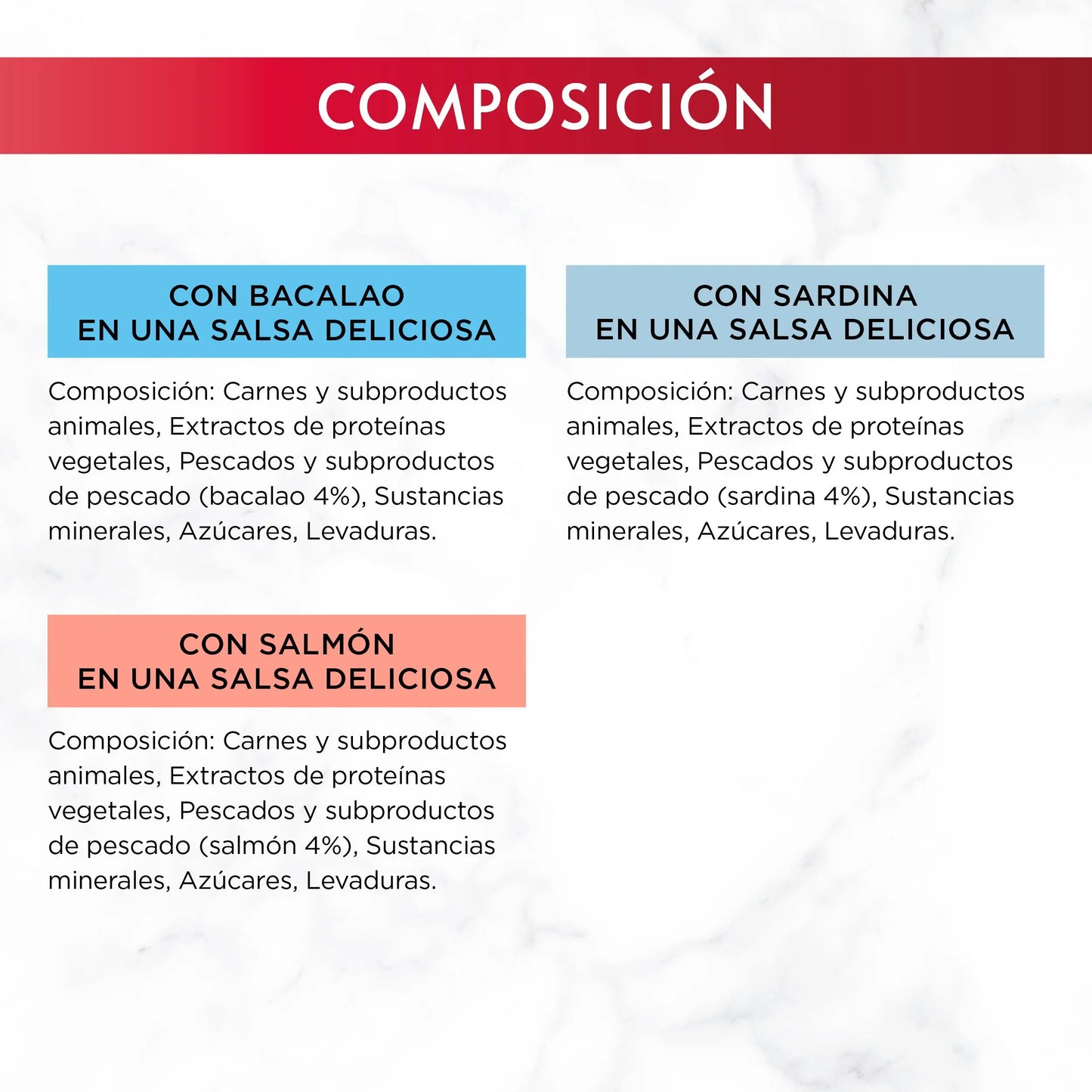 Gourmet Mon Petit Bacalao, Sardina y Salmón Pack 6X50 g PURINA