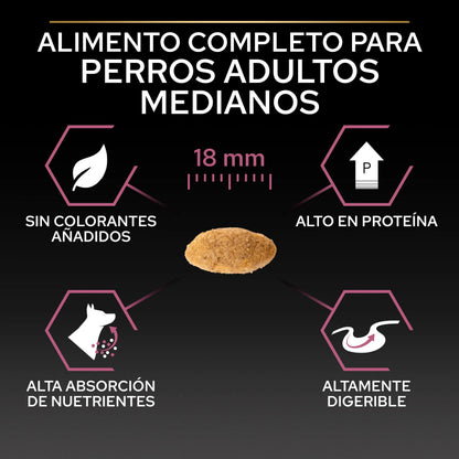 Pro Plan Dog Medium Adult Skin Salmón 3 kg PURINA