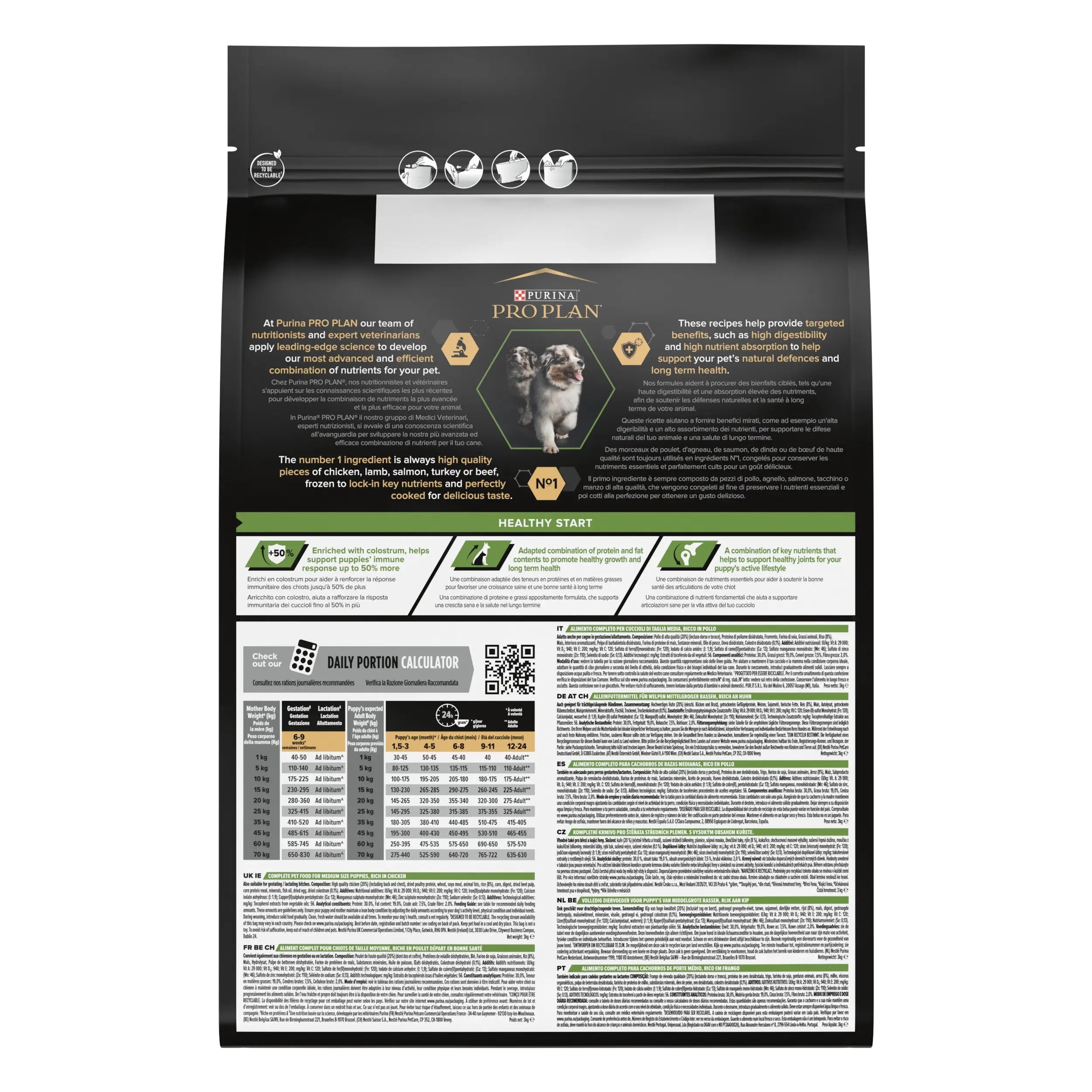 Pro Plan Dog Medium Puppy Start Pollo 3 kg PURINA