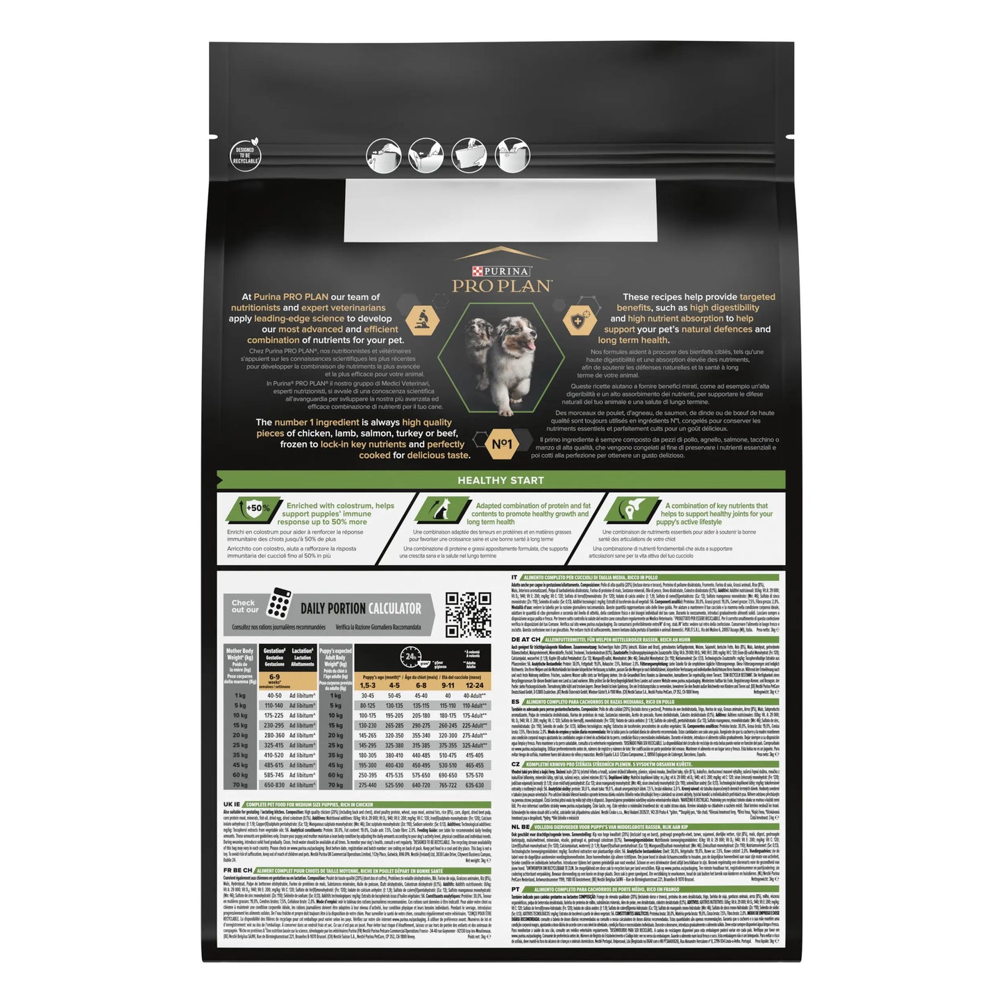 Pro Plan Dog Medium Puppy Start Pollo 3 kg PURINA