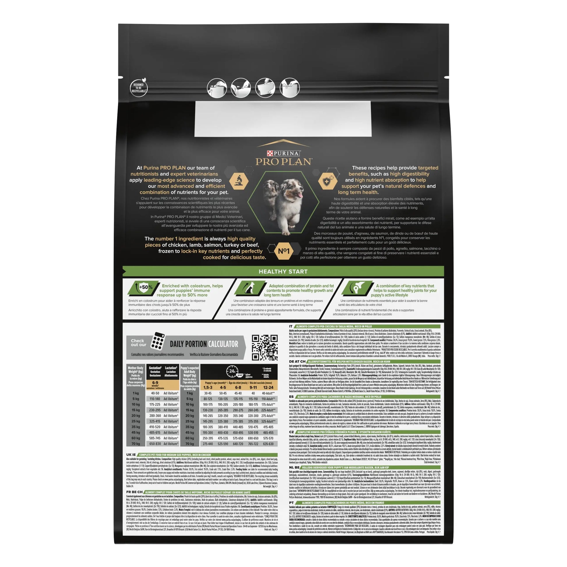 Pro Plan Dog Medium Puppy Start Pollo 3 kg PURINA