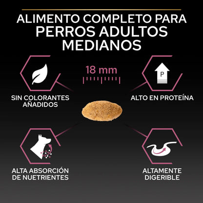 Pro Plan Dog Medium Adult Sensitive Skin Salmón 14 kg PURINA