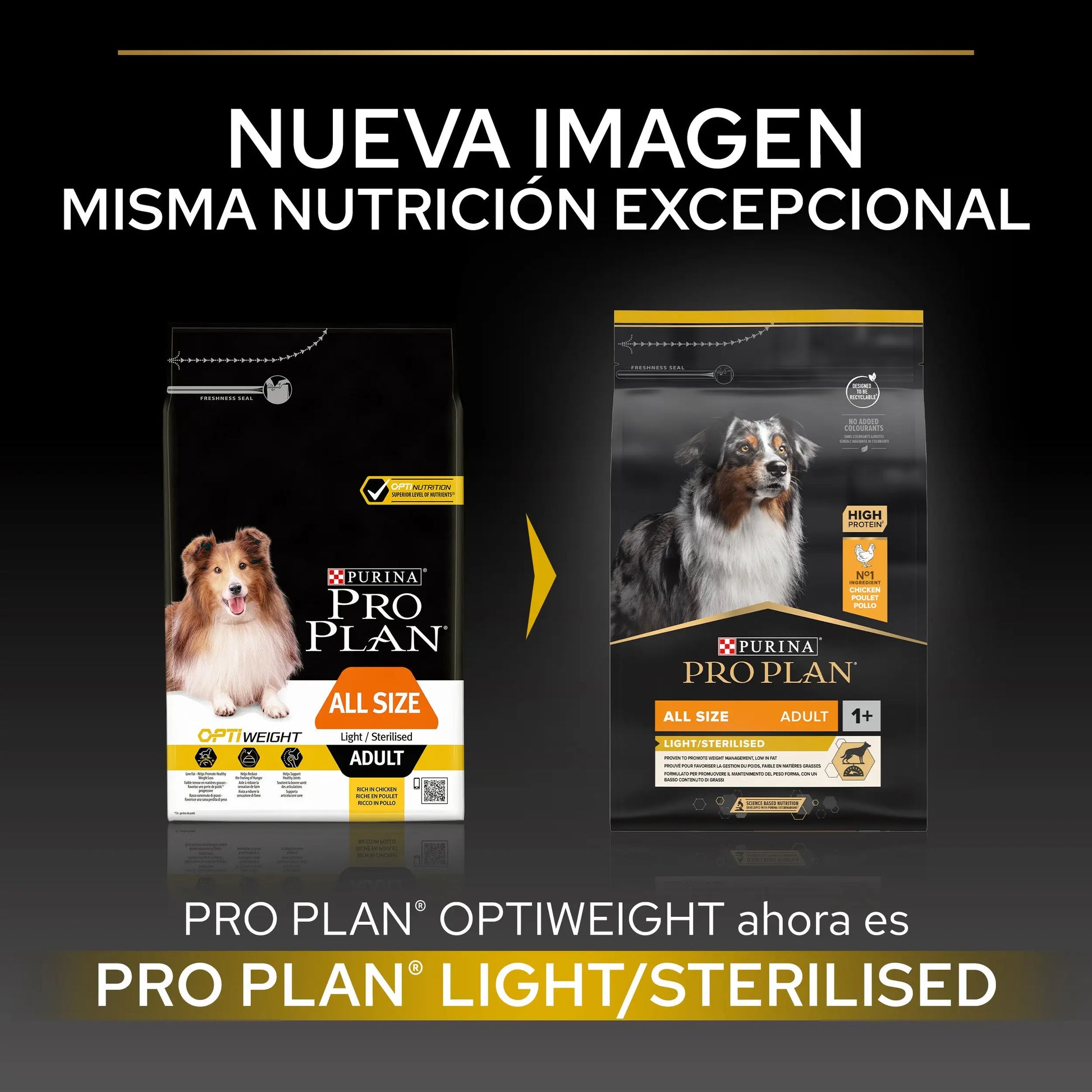 Pro Plan Dog Allsize Adult Light Sterilized Pollo 3 kg PURINA