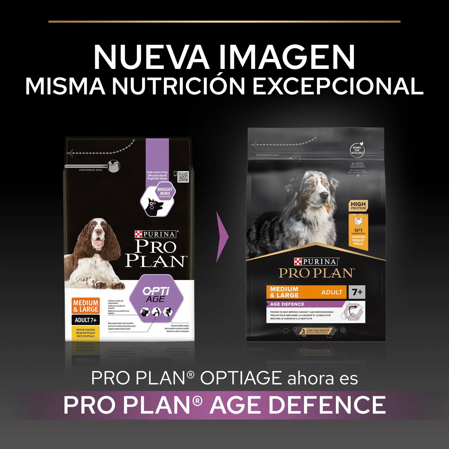 Pro Plan Dog Medium Y Large Adult Agedefen7+ Pollo 3 kg PURINA