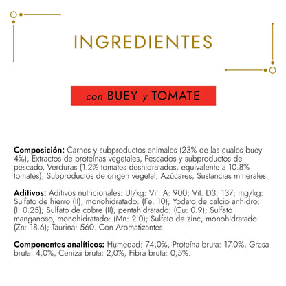 Gourmet Gold Tartalette Buey y Tomate 85 g PURINA