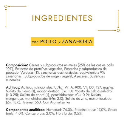 Gourmet Gold Tartalette Pollo y Zanahoria 85 g PURINA