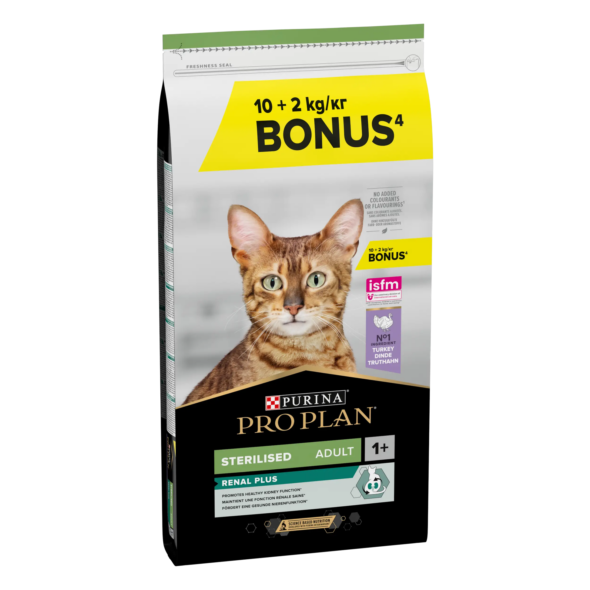 Pro Plan Cat Sterilized Adult Renal+ Pavo 10 kg+2 kg gratis PURINA