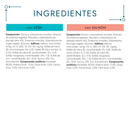 Gourmet Perle Delicias En Salsa Salmón Atún Pack 4X85 g PURINA