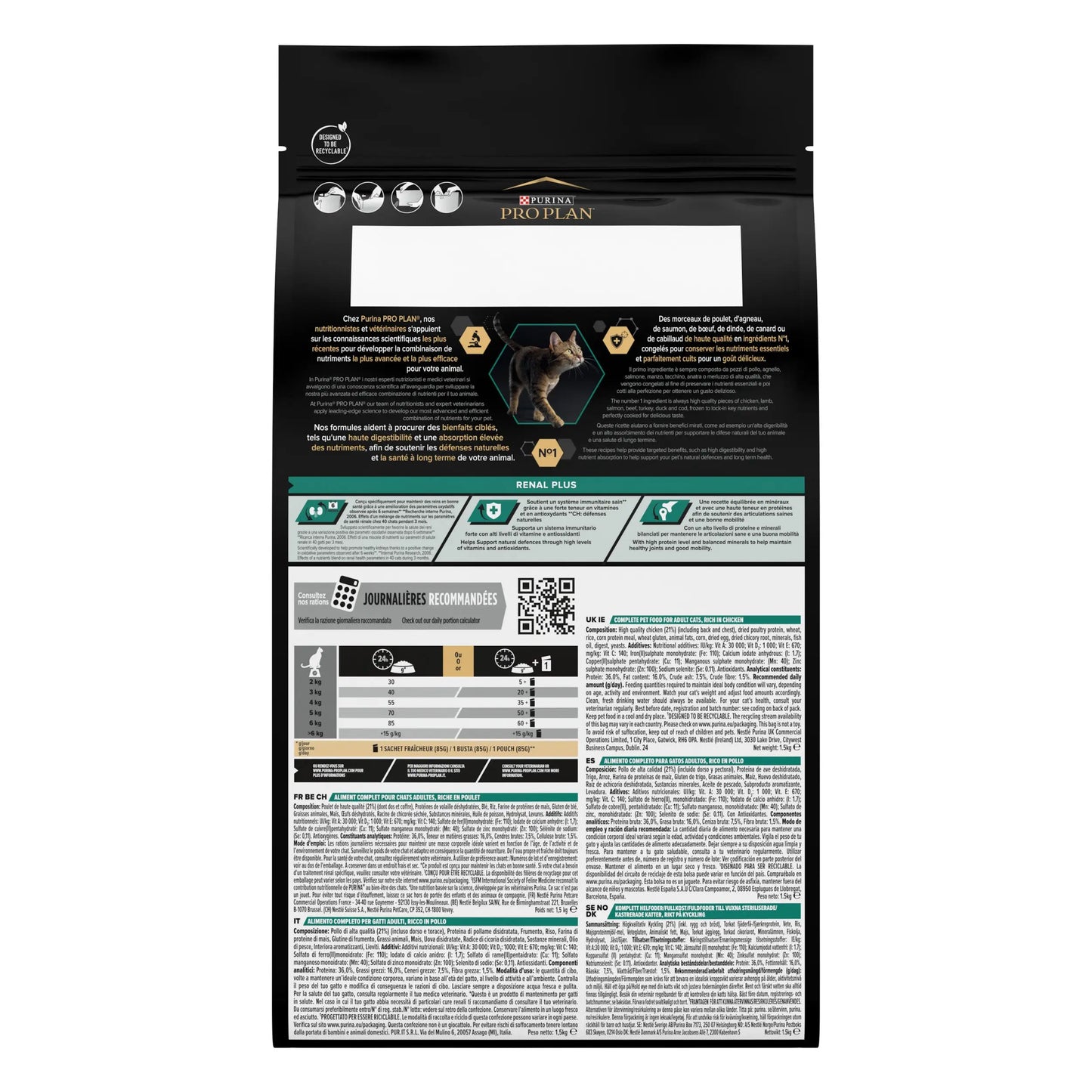 Pro Plan Cat Adult Renal+ Pollo 1,5 kg PURINA