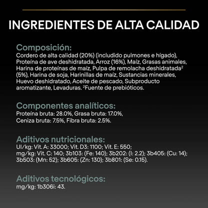 Pro Plan Dog Small & Mini Adult Digest Cordero Pienso para Perros PURINA