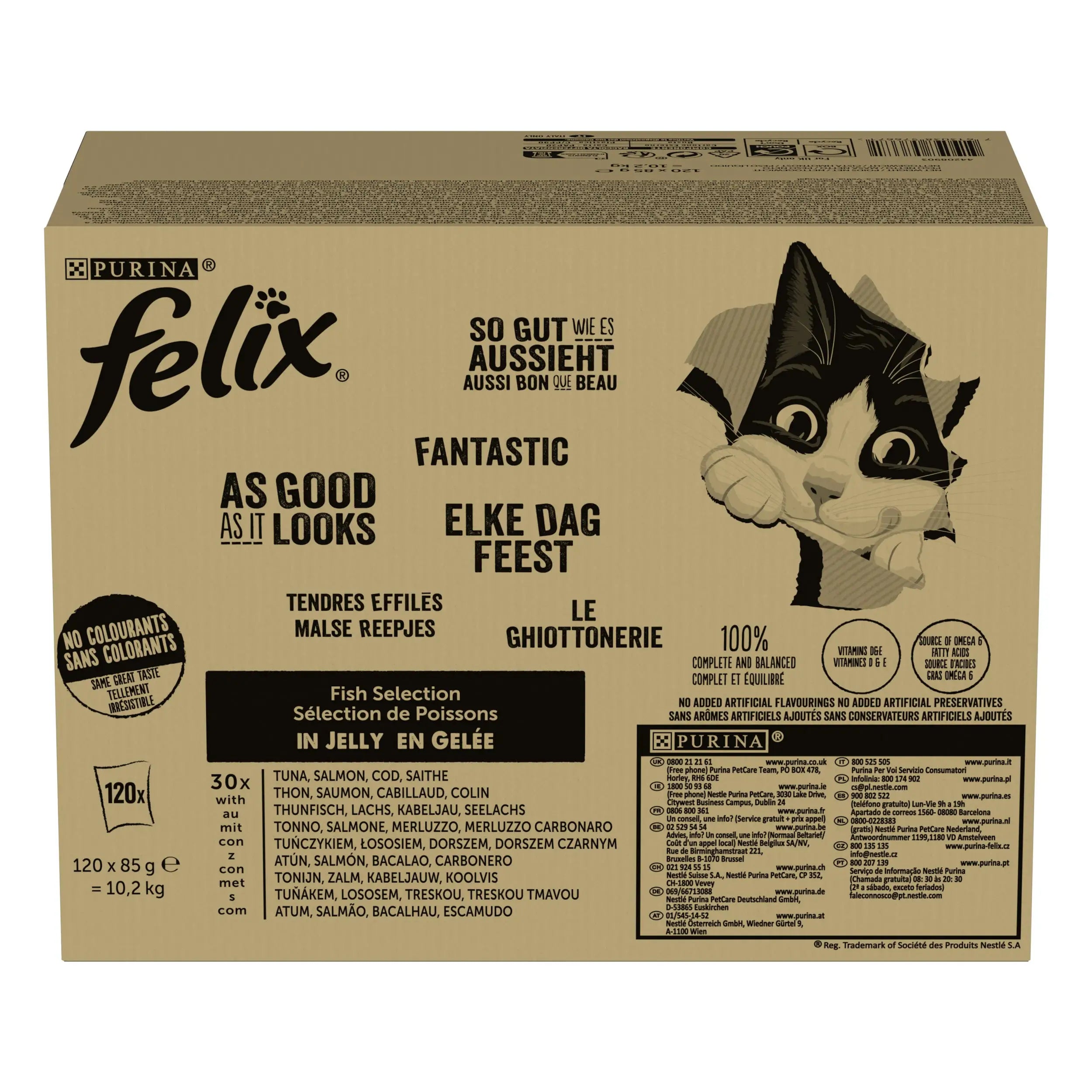 Felix Fantastic Selección Gelatina Pescados Pack 120x85 g FELIX