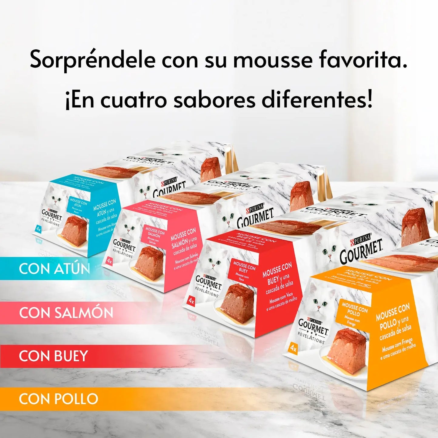 gourmet Revelations Mousse Pollo Pack 4x57 g PURINA