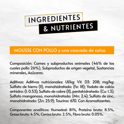 gourmet Revelations Mousse Pollo Pack 4x57 g PURINA