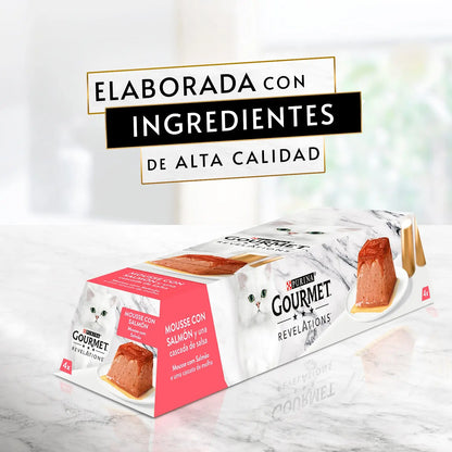 Purina Gourmet Revelations Mousse Salmón Pack 4x57 g PURINA