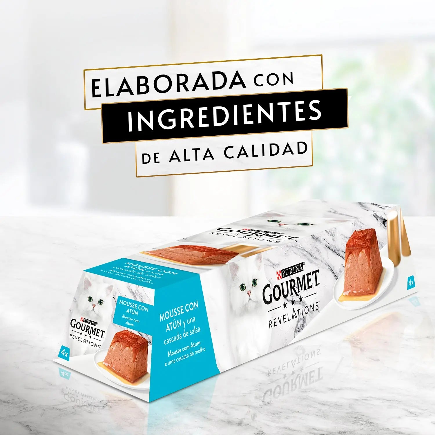Purina Gourmet Revelations Mousse Atún Pack 4x57 g PURINA