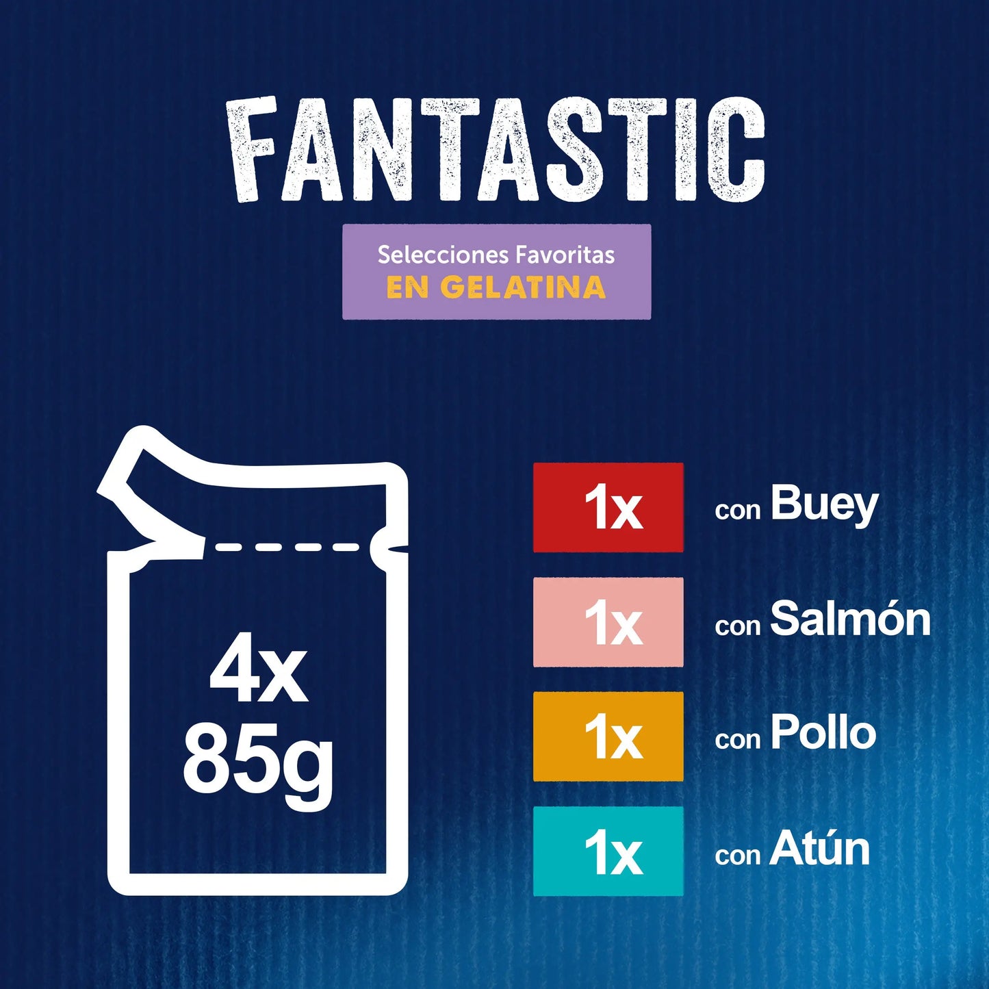 Felix Fantastic Surtido Gelatina Pack 4X85 g FELIX