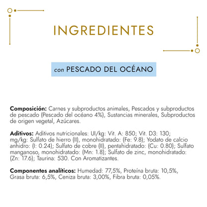 Gourmet Gold Mousse Pescado Oceánico 85 g PURINA