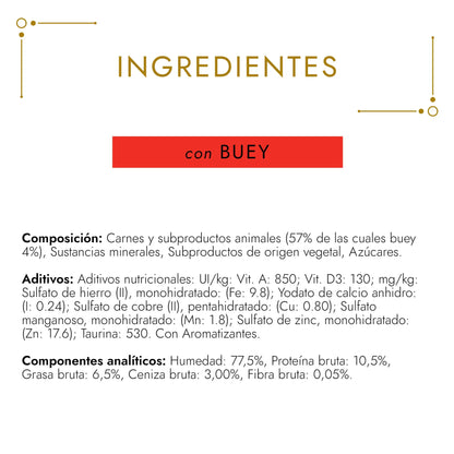 Gourmet Gold Mousse Buey 85 g PURINA