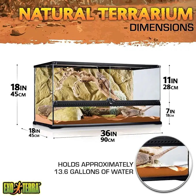 Exo Terra Terrario Gde.182 L Wide 90X45X45 Cm